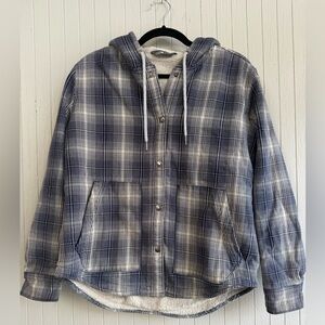 North Face Plaid Jacket with Sherpa Fleece Lining